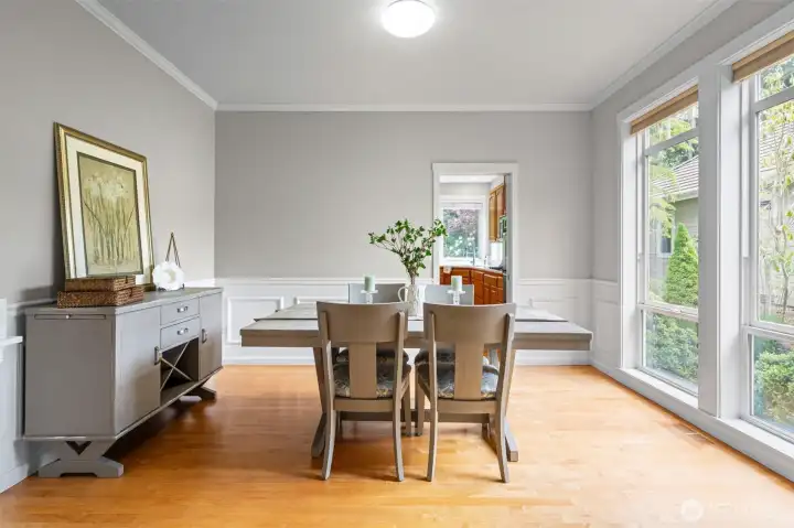 Formal Dining Room with convenient access into the Kitchen