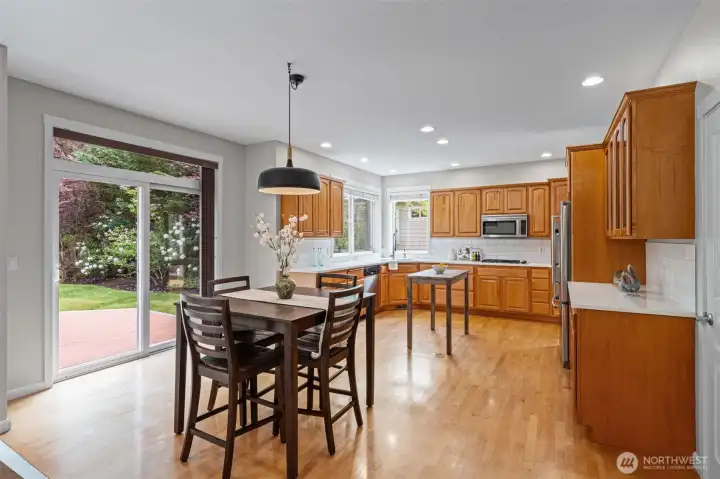 The Kitchen is spacious enough for less formal dining options