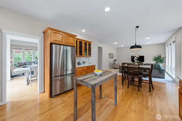 Kitchen is open to the Family Room and Formal Areas