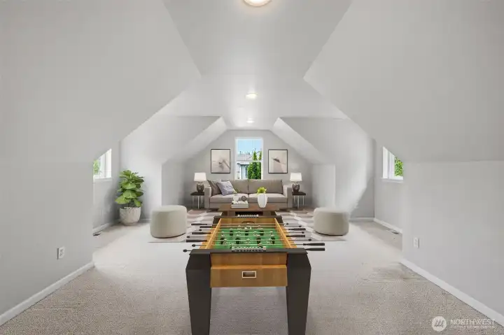 Virtually Staged Multi-Use Bonus Room.
