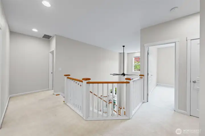 Upstairs Hallway view to Primary Bedroom