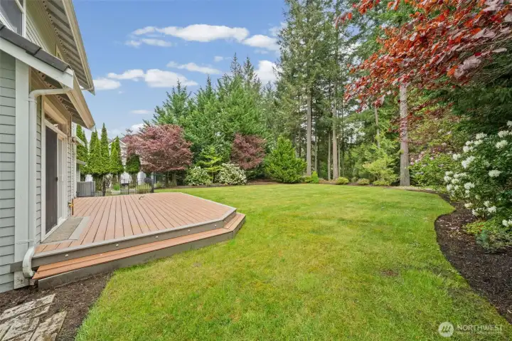 Side view of house and deck