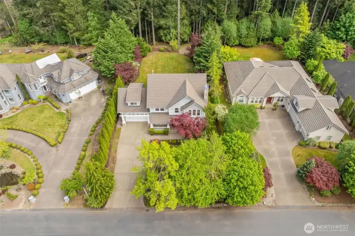 View of the property to show privacy landscaping between neighbors