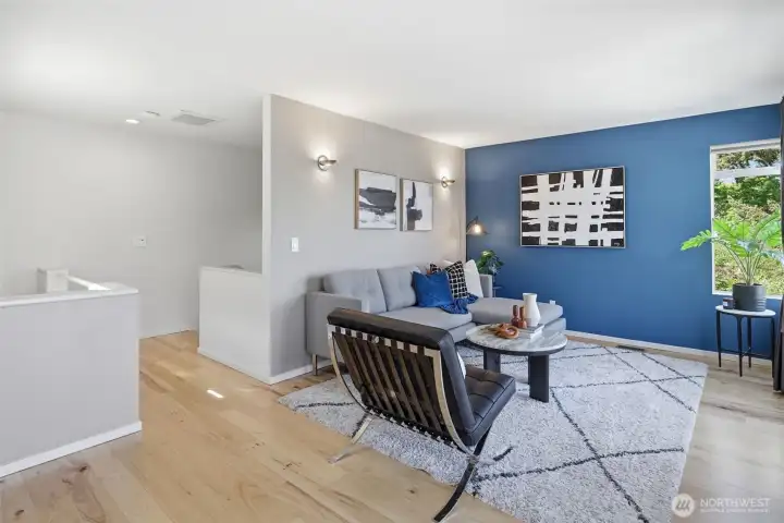 Wood floors on this level as well.