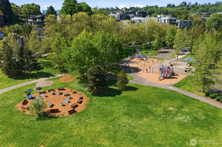One more look at the park below the house.
