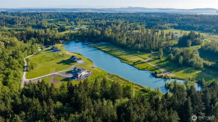 Overhead lake view