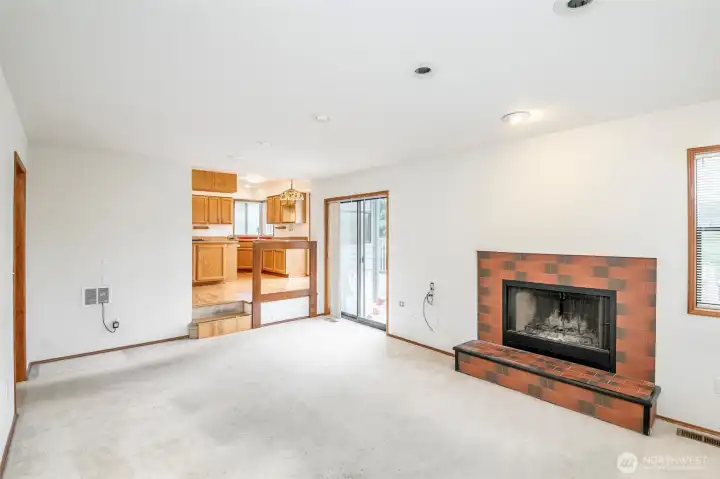 Family Room with 2nd fireplace