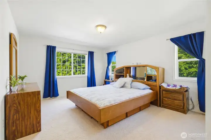 The generous Primary Bedroom has beautiful views! The generous Primary Bedroom has beautiful views!