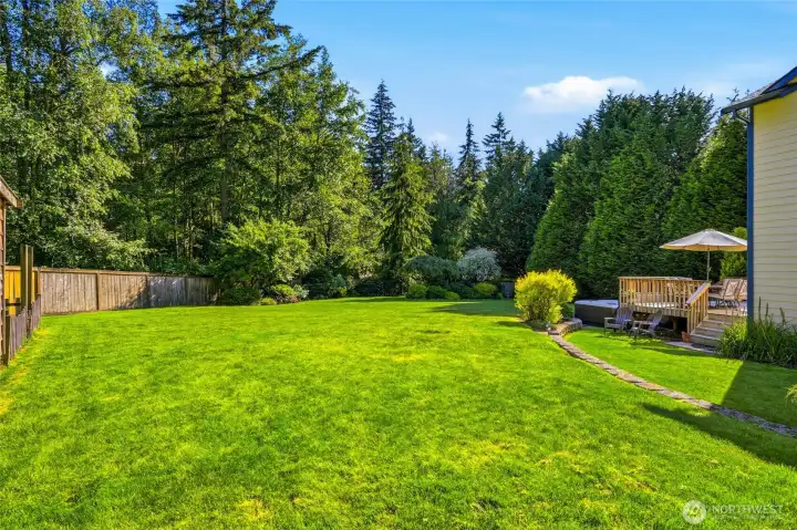 The back yard feels like your private park! The back yard feels like your private park!