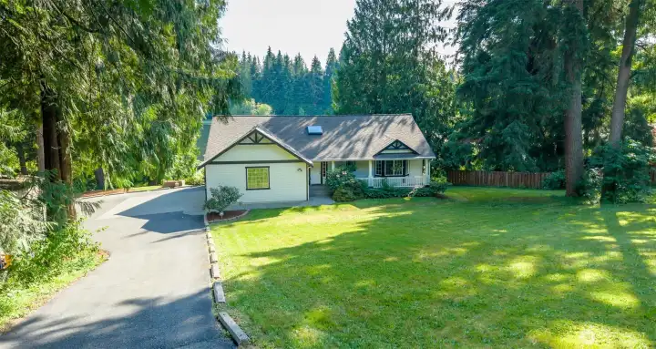 Front view of this beautiful property-Almost one full acre on the lake