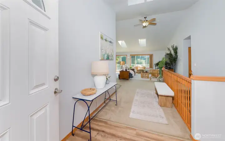 Walk through the entry into spacious living area.