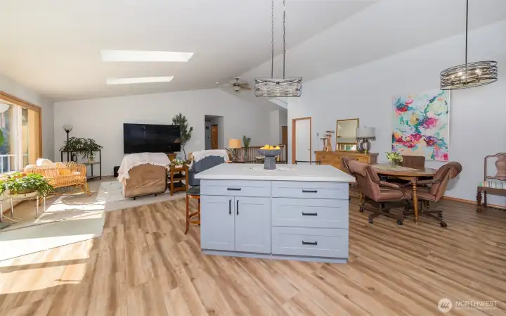 View into living area from Kitchen