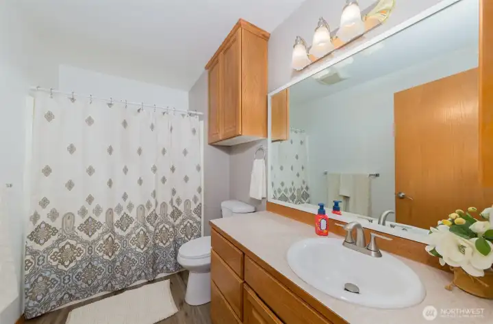 Bath just off upstairs second Bedroom
