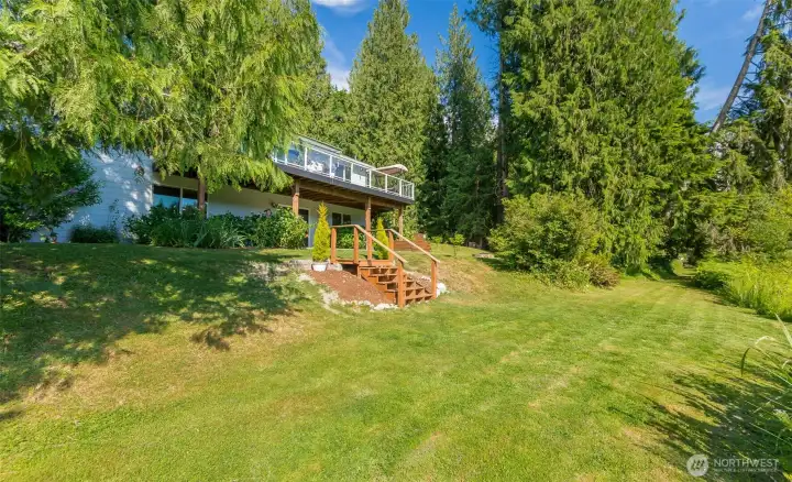 Almost one full acre.  The balance of the photos are showing the beauty of the landscaping carved by mother nature.