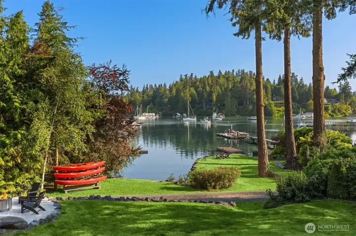 Postcard views of the Bay and the easiest access to the water imaginable.