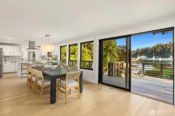 Living room deck access.