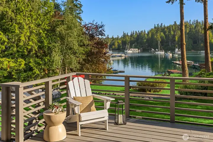 One of many outdoor sitting areas to enjoy the views and setting.
