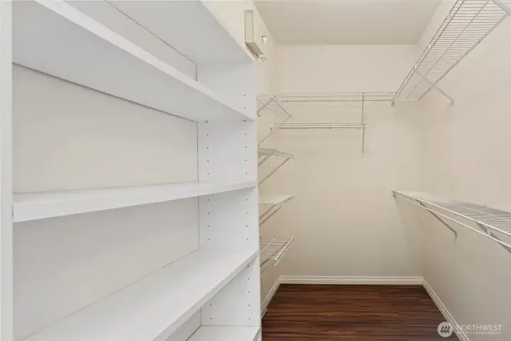 Primary closet.