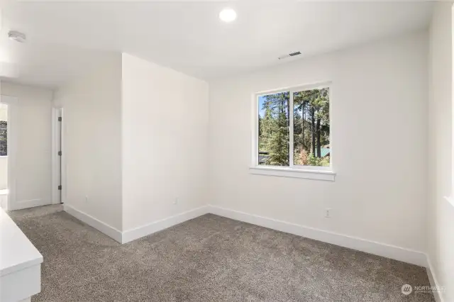 Landing area at the top of the stairs - office space? reading nook?  playroom?  craft room?  Unlimited options.