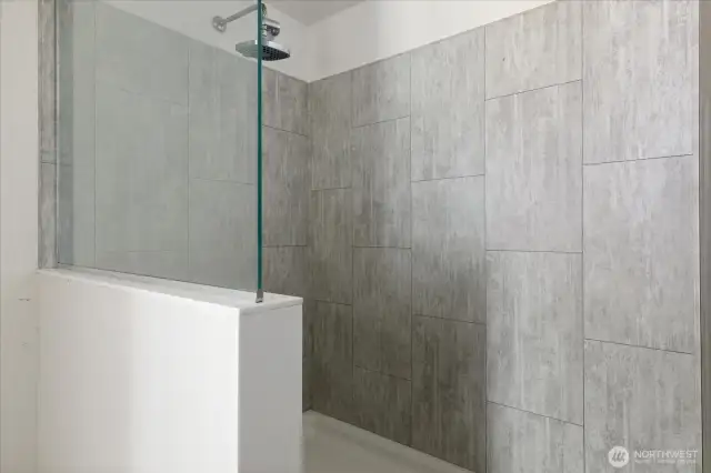 Large walk in shower