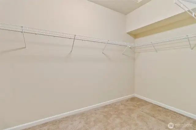 Spacious walk-in closet