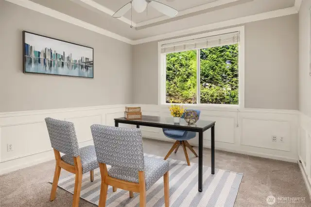 Den on main level with a closet. Could be used as a guest room or a home office.