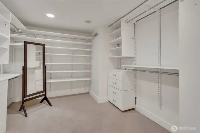 This is the walk in closet for the bedroom downstairs.  It's a room by itself.