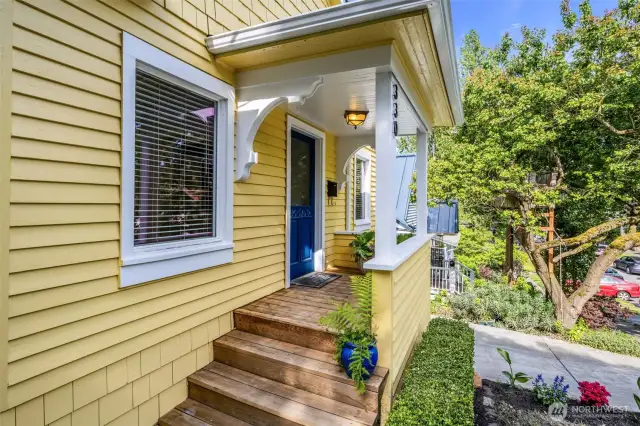 Charming front porch beckons you home