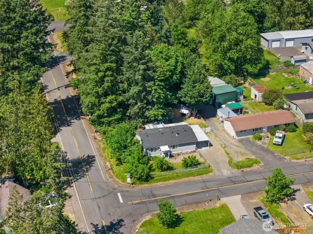 Great Aerial Photo Shows the Serene Privacy this Quarter Offer Corner Parcel Offers!