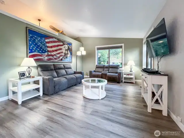 Large living room with big windows