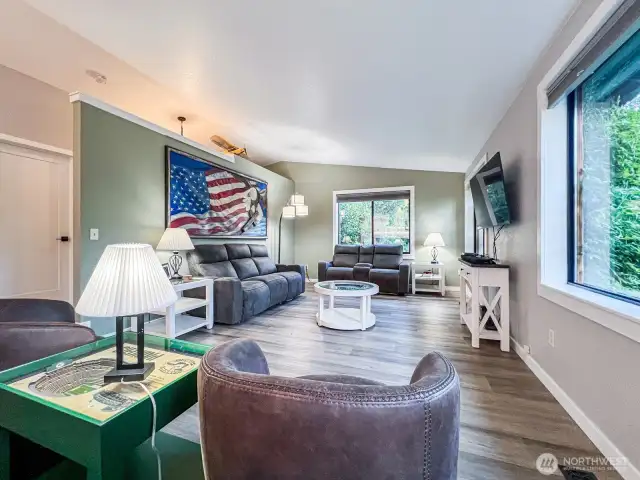 Vaulted ceilings create space and light