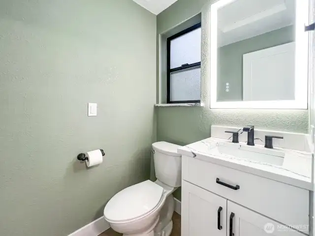 Powder bath off the utility room