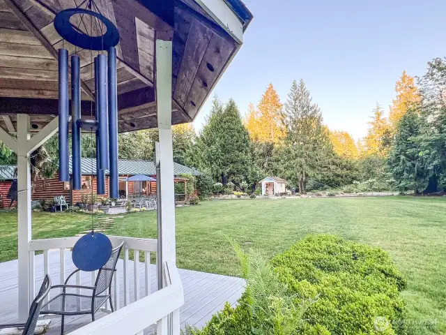 Looking back at the house from the gazebo