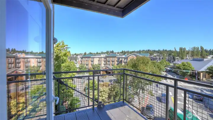 Nice balcony off living room.