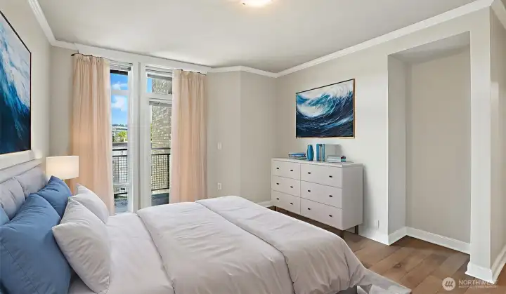 Another of the primary bedroom virtually staged.
