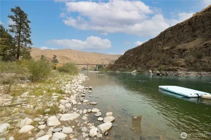 rivers edge with a floating bed