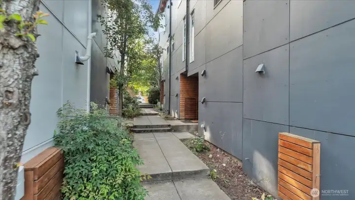 Your walk-up from the parking lot