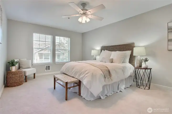 Spacious primary suite.