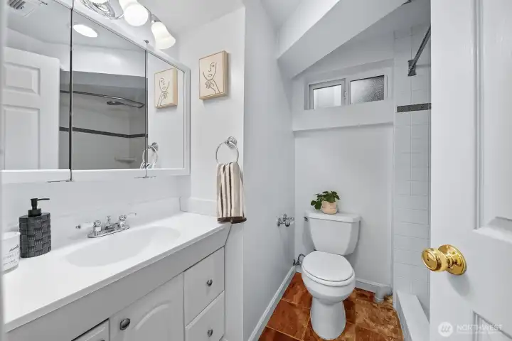 Lower level 3/4 bath