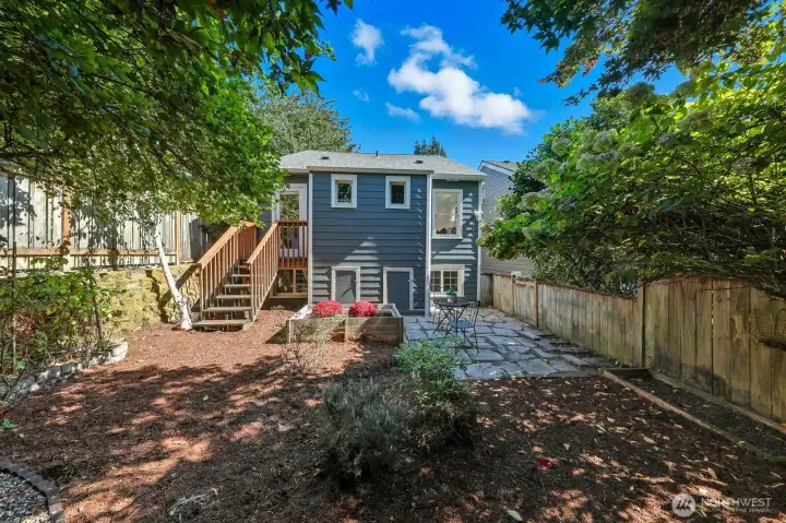 Fully fenced backyard