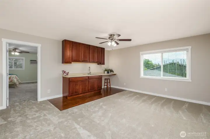 Family Room/Bonus Room with wet bar