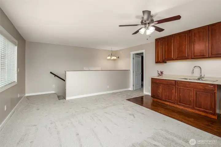 Family Room/Bonus Room with wet bar