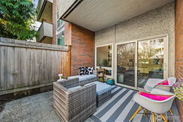 Patio partially covered for year round use.