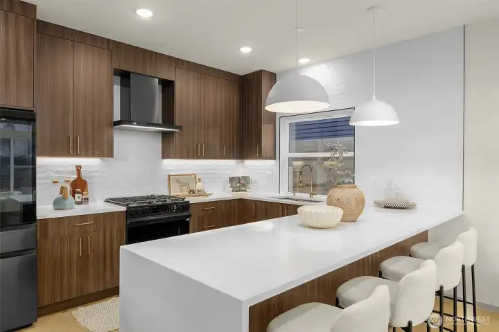 Sophisticated kitchen design with premium cabinetry and a functional island layout.