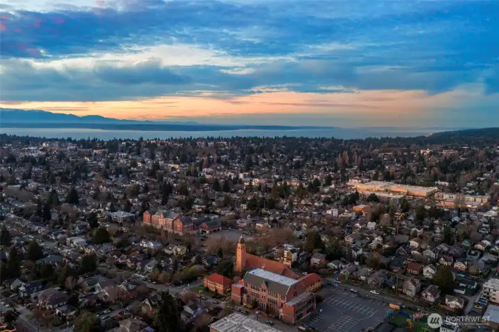Breathtaking twilight view capturing the storybook setting surrounding this home
