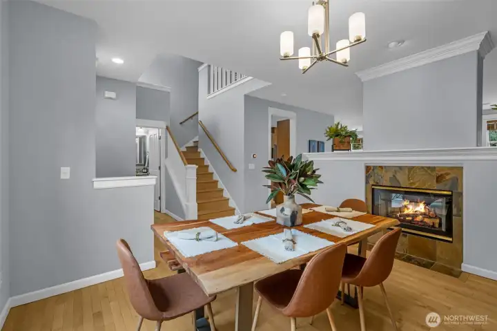 soaring vaulted ceiling. it's a pretty cool design in here.