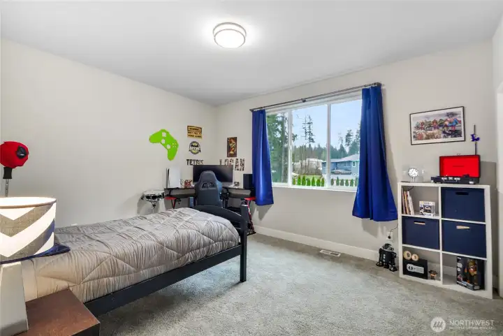 Final bedroom upstairs is off one of the bonus rooms.