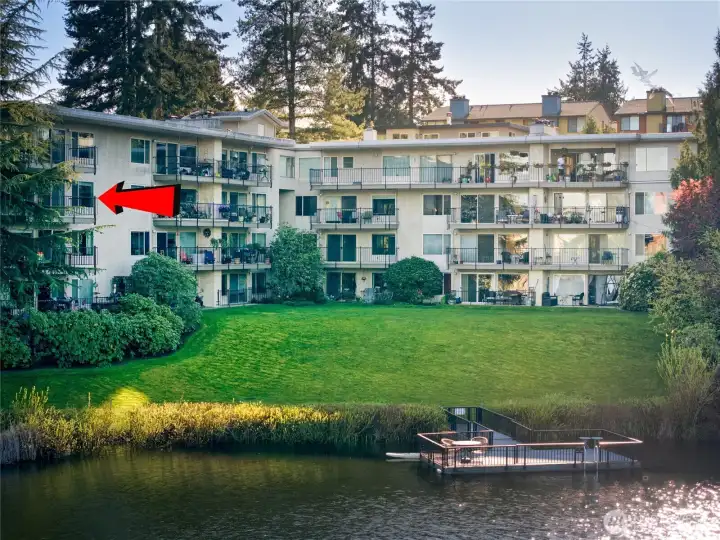 Witness the perfect orientation of this unit, designed to capture the golden hour light across the water every single evening.