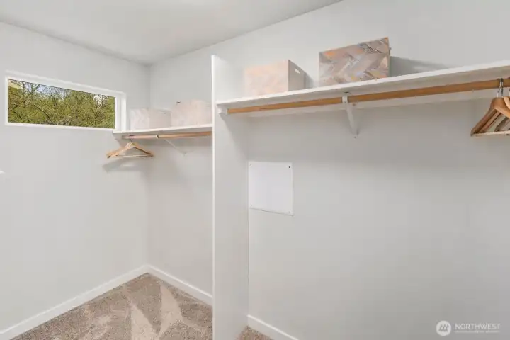 Primary walk-in closet