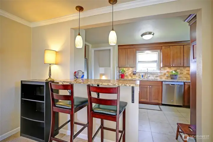 Entertain guests while you plan and prepare your daily meals.